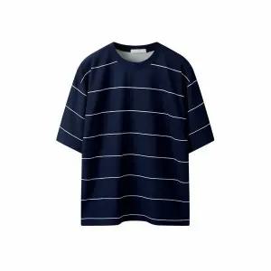 [하프클럽/해리슨]가로줄 남자 단가라 반팔티 LWDC1006