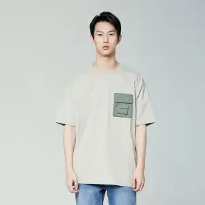 [하프클럽/버커루]남성 16수 노말 아웃포켓 루즈핏 라운드티(B222TS270P)