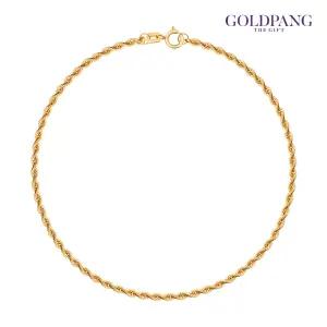 [골드팡] 14k 볼륨웨이비 로프체인 발찌