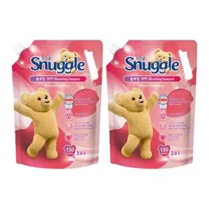 스너글 초고농축 섬유유연제 블루밍 부케 리필, 2.6L, 2개