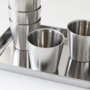 BA 스텐컵 스텐물컵 급식 학교 식당 업소용 omg J 이중 160ml