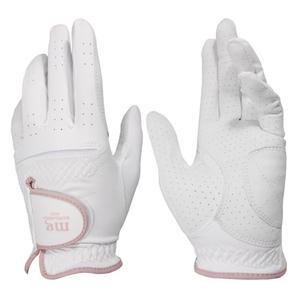 여성용 미켈란젤로 프리미엄 콤비 반양피 골프장갑 양손 세트