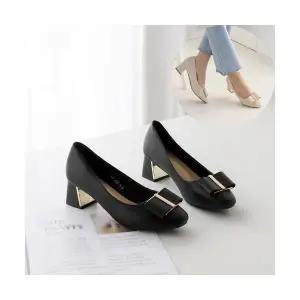 제이시 5cm 발편한 여자구두 통굽 정장 구두 K053