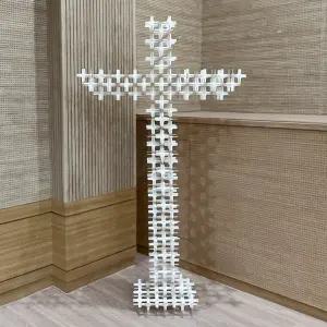 GEOMETREE 지오메트리 100 대형 십자가 만들기 3D 입체 종이 퍼즐 블록 높이 2m