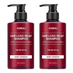 [유통기한 임박] 쿤달 탈모샴푸 베이비파우더, 500ml, 2개