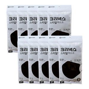 크리넥스 스타일마스크 블랙 대형 3P  X 10개