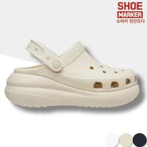 [슈마커] 크록스 클래식 크러쉬 클로그 여성 키높이 클로그 207521 베이지_CA