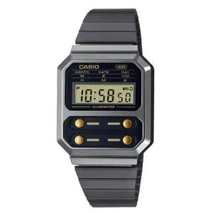 CASIO 카시오 A100WEGG-1A2 남여 빈티지 골드버튼 메탈 손목시계