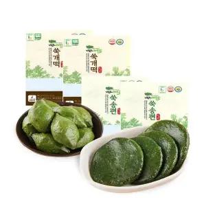 거문도해풍쑥 쑥개떡 쑥송편 4봉 혼합세트