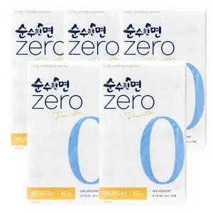 깨끗한나라 순수한면 제로 슈퍼롱 팬티라이너40px5팩 (총200개입)