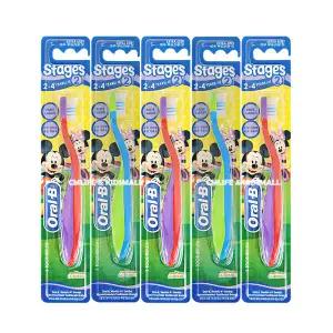 오랄비 스테이지 칫솔 5개 - 2단계 2∼4세 / 유아 어린이 키즈 어린이집 유치원