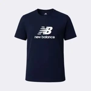 ESS 스택드로고 면 남자 반팔티 반팔 티셔츠 네이비 MT41502-NNY