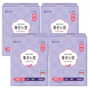 좋은느낌 오리지날 맥시슬림 날개 중형 36p x4개