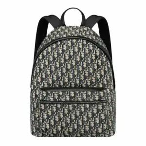 [명품] RIDER 백팩 베이지 블랙 오블리크 자카드 1VOBA088YKY_H28E