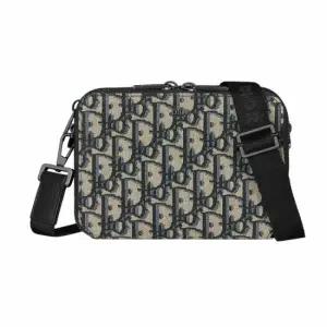 [명품] 스트랩 파우치 베이지 블랙 오블리크 자카드 2OBBC119YSE_H05E