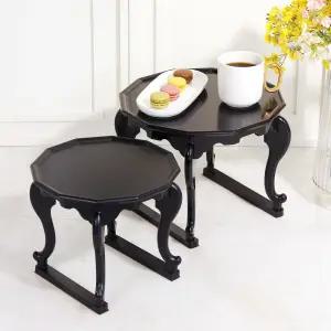 박씨상방 엔틱 12각 호족반 개다리소반 27센티 전통찻상 다과상