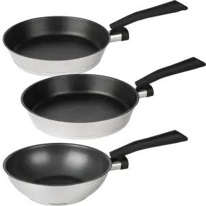 알텐바흐 디펜더스 통5중 스테인레스 후라이팬 24팬+24웍+28팬 3종세트 (모든열원용-인덕션 가스레인지)