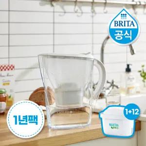 브리타 정수기 마렐라쿨 2.4L 화이트 1년팩 ( 기본필터 1입 + 추가필터 12개입)