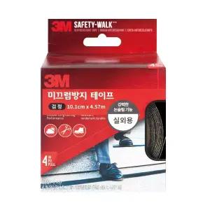 3M 미끄럼 방지 테이프 강력 100mm 4.5m 검정 실외용 계단 복도 대리석 현관 경사로 안전 테이프