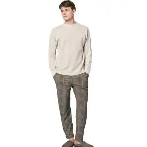 라페어 브라운 체크 팬츠 LMPFK488-BR