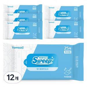 탐사 물걸레 청소포 특대형 25매 리필, 50g, 25매, 12개 one option