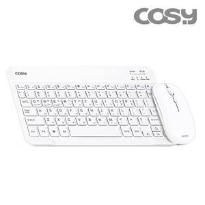COSY 충전식 슬림 블루투스 키보드마우스세트 KBM2263BT / 노트북 PC 맥북 아이패드 태블릿 연결 미니 키보드 DPI 1600 4버튼 마우스 세트