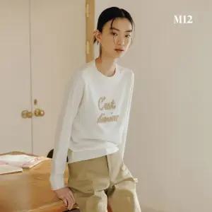 여성 라운드넥 레터링니트 4종