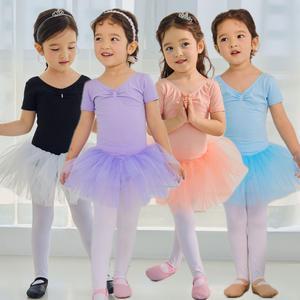 여아발레복 문화센터 발레 스냅형 튜튜치마 아동 유아 키즈 반팔 발레복