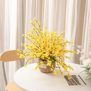활짝핀 개나리 바구니 진달래 벚꽃 인테리어 조화 장식 꽃 소품