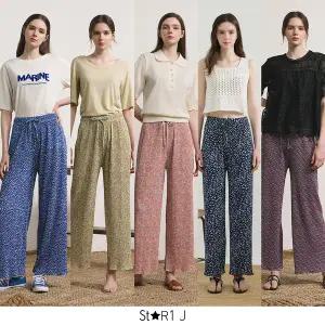 [스타일제이] 25SS 플라워 플리츠 밴딩팬츠5종