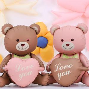 매트 러브 곰돌이 은박 풍선 파티 생일 용품 장식 1p