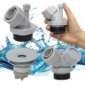 4-1 국산 싱크가드 2구 싱크대 하수구 트랩 배관 배수구 트랩 악취 냄새 차단