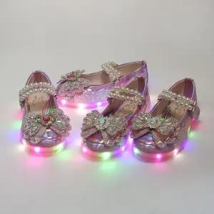 마미 진주나비보석 여아 led구두 키즈 아기 유아구두