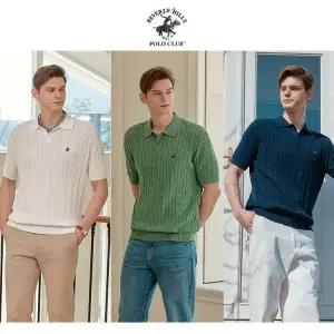 25SS] 비버리힐즈폴로클럽 남성 반팔 케이블니트 3종