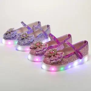 레트로 에블린 여아 led구두 키즈 아기 유아구두