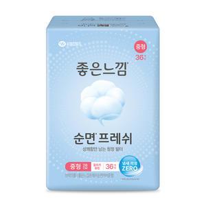 좋은느낌 순면프레쉬 날개형 울트라슬림, 중형, 36매, 1개