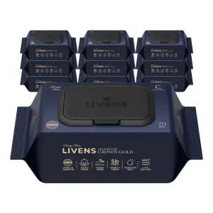 리벤스 시그니처 크라운 골드 도톰한 아기 물티슈 70매  10팩