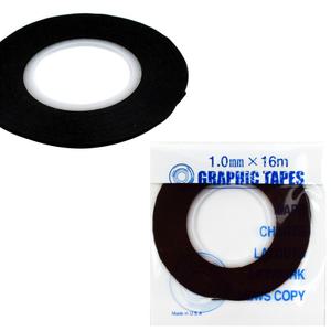 미술작업1mm라인테이프 16M 검정 얇은디자인라인테이프