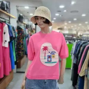 베네통/애플아울렛/메쉬 자수 패치 니트/BAKPB3531