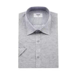 [갤러리아] (반소매 일반핏) 쾌적한 린넨 혼방 슬럽사 반팔 셔츠 RPUSG0252GY