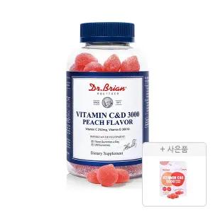 닥터브라이언 비타민C&D 3000 복숭아맛 100구미, 1개 + 증정(복숭아맛 15구미, 1개)