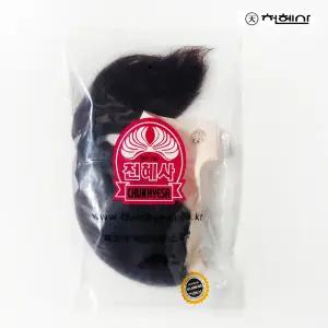 천혜사 프리미엄 100% 인모 연습용 덧가발 통가 발