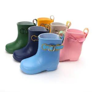 담비 리본 벨트 아동 레인부츠 유아 아기 어린이 장화