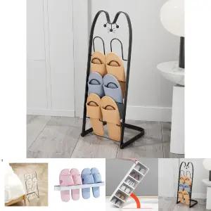 슬리퍼 거치대 접이식 4단 (색상선택)/실내화/거실화/걸이/꽂이/신발/수납/보관/정리/슈즈렉/정리대/선반