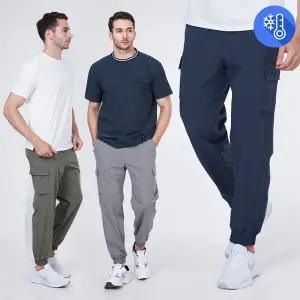 이지바이 카고웨이 남성 나일론 카고 조거 밴딩 골프 스포츠웨어 데일리 팬츠(M6SP11)