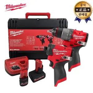 밀워키 충전콤보세트 M12 FPP2A2-5252X GEN3 5.0Ah 2.5Ah 2배터리 12V