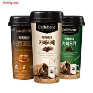 [보금푸드] 푸르밀 카페베네 컵커피 200ml 3종 각 10개씩 총 30개 (카페라떼 / 카라멜마끼아또 / 카페모카)