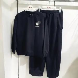 [소이]블랙 바니 크랙 맨투맨티, 비죠 와이드바지 25F5781_25F5782_KG