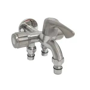 3구스텐 수도꼭지 SUS304 두갈래 꼭지 스테인레스 다용도