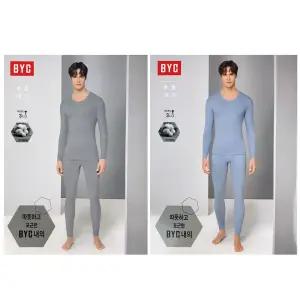 BYC 슬라이트 남성 내복상하세트 간절기 보온내의 환절기 면내의 남자얇은내복